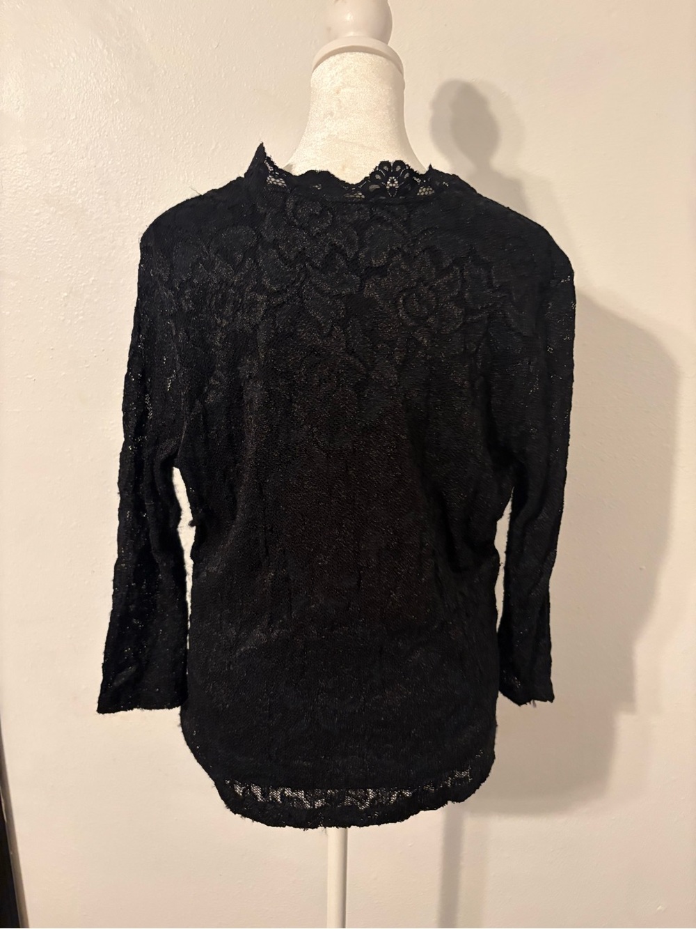 UNIFORM by John Paul Richard Black Lace Top - Picture 2 of 5
